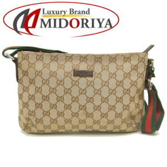 Gucci Handbags - Gucci Sherry Line Shoulder Bag GG Canvas Brown